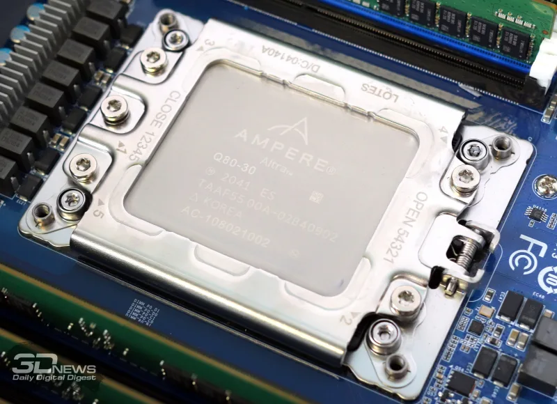 Знакомство с Ampere Altra Q80-30: не умением, так числом?

Процессор Ampere Altra Q80-30 интригует сразу — 80 Arm-ядер с частотой 3,0 ГГц при TDP в 210 Вт не могут предложить ни AMD, ни Intel. Добавьте к этому 128 линий PCIe 4.0, 8 каналов DDR4-3200 с поддержкой до 4 Тбайт RAM на процессорный разъём и очень вкусную рекомендованную цену. А ведь это даже не самая старшая модель в серии! #ampere #cpu #arm

#технологии #процессоры #arm #hardware
